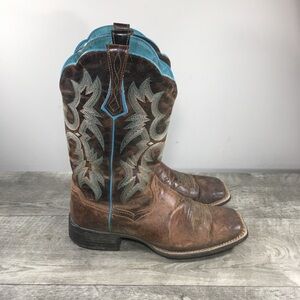 Women's Ariat 10008017 Tombstone Square Toe Cowboy Western Roper Boots Size 9 B